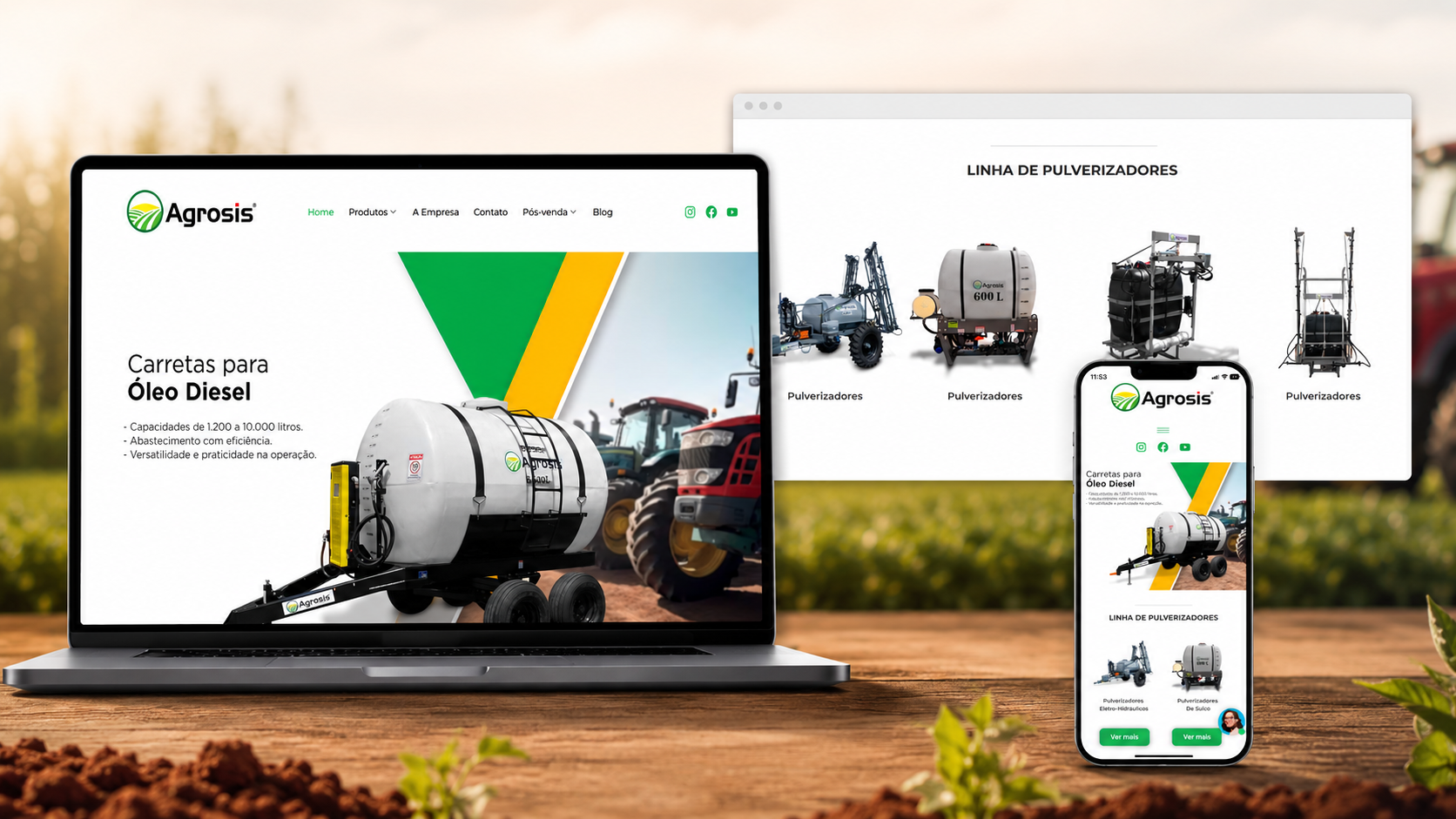 Projeto de Site Institucional Agrosis